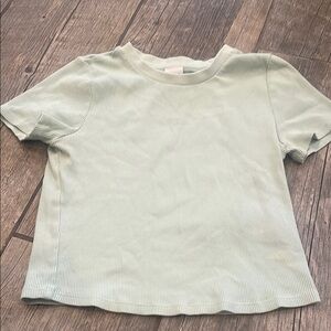 TNA Green Short Sleeve cropped baby Tee